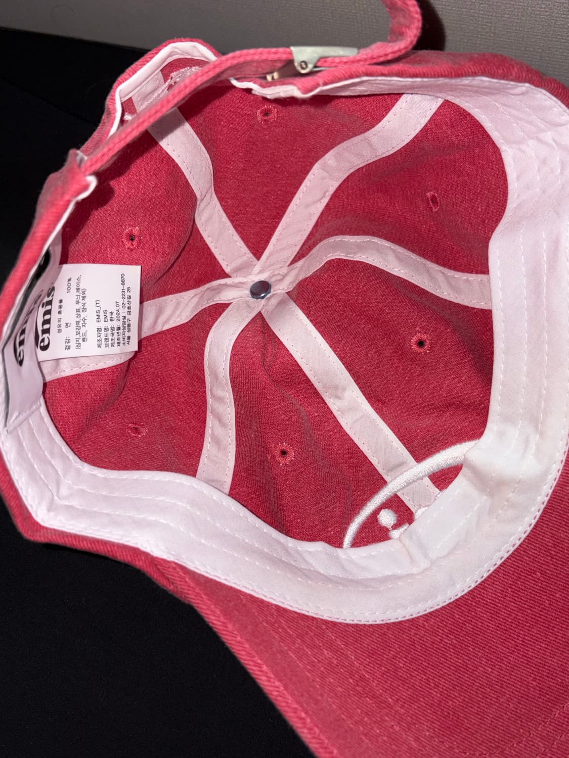 이미스 피그먼트 볼캡 레드 상품이미지4