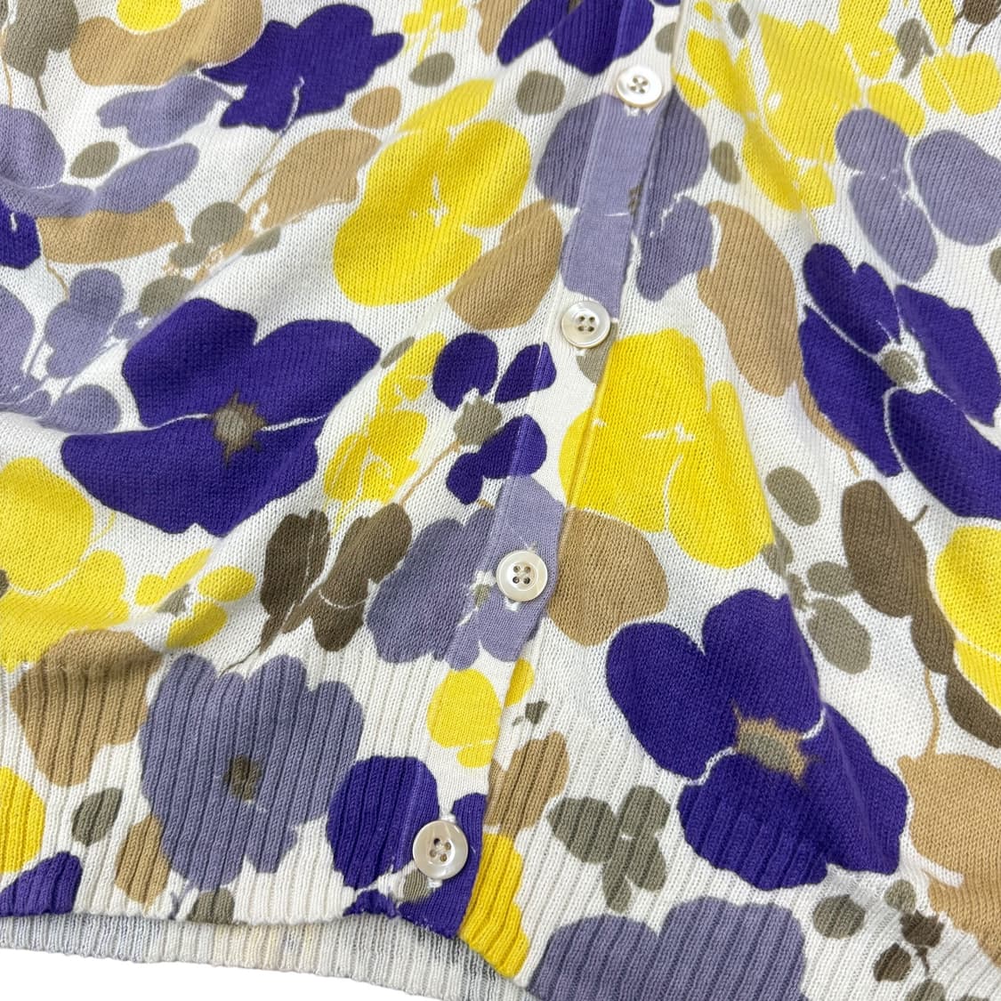 갭 플라워 노랑 보라 니트 가디건 상품이미지4