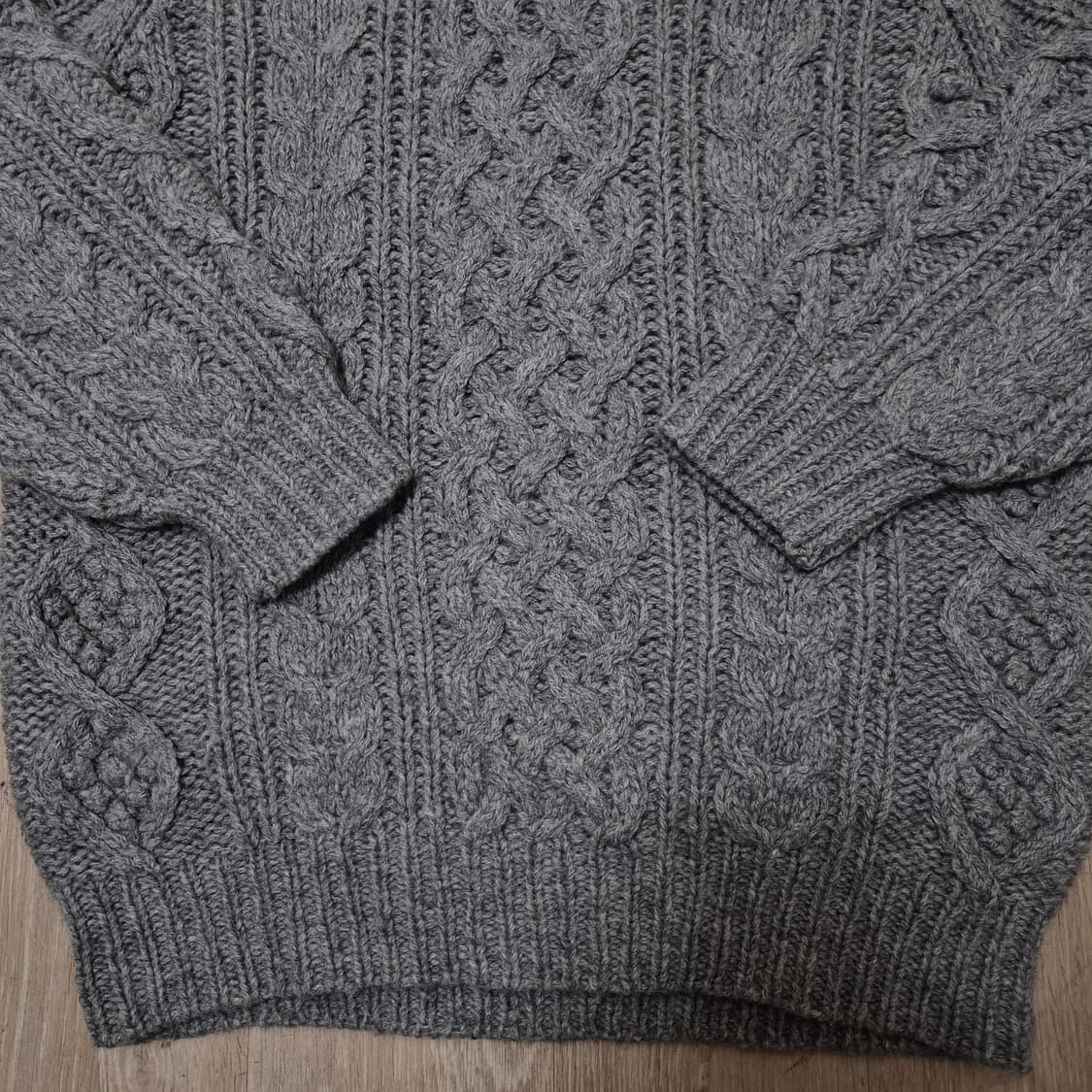 Botany 500 그레이 꽈배기 니트 L(100) 상품이미지3