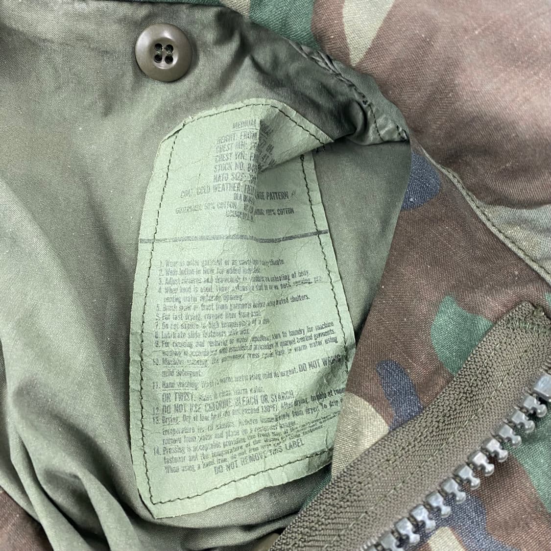 USA 80s ARMY 군납 M-65 필드 자켓 (100) 상품이미지9