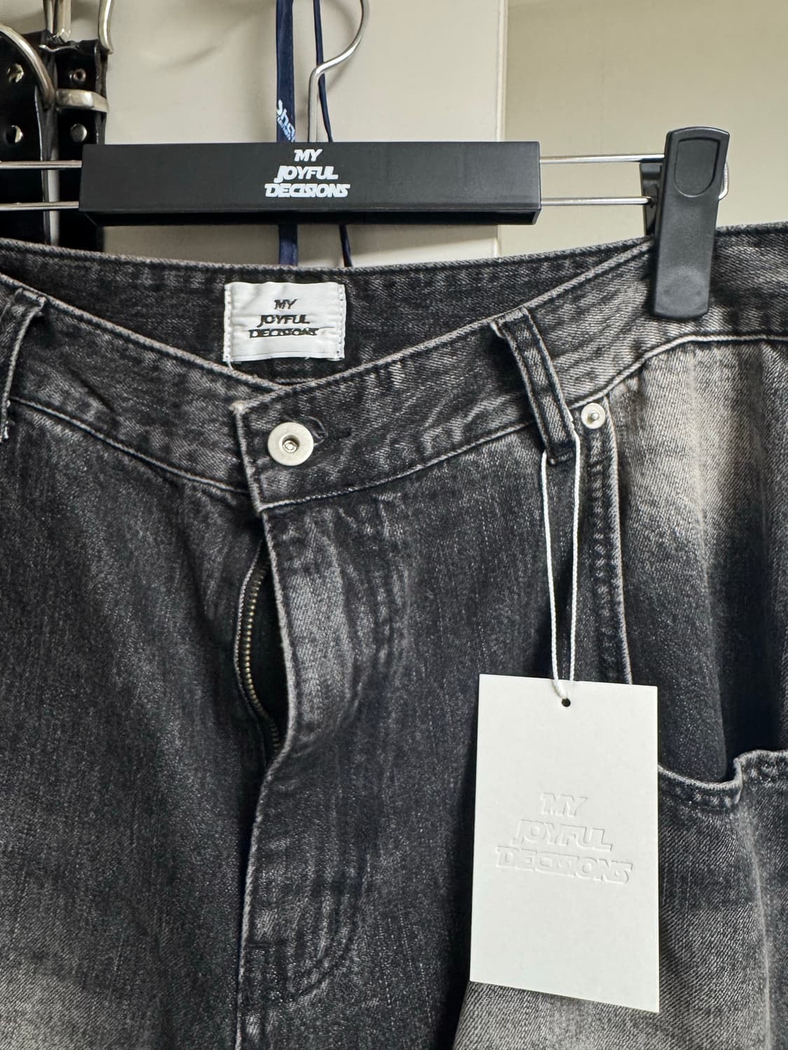 (M) mjd 3D 니 데님 팬츠 블랙 상품이미지2