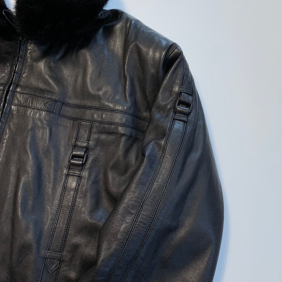 밍크퍼 리버시블 레더자켓 상품이미지9