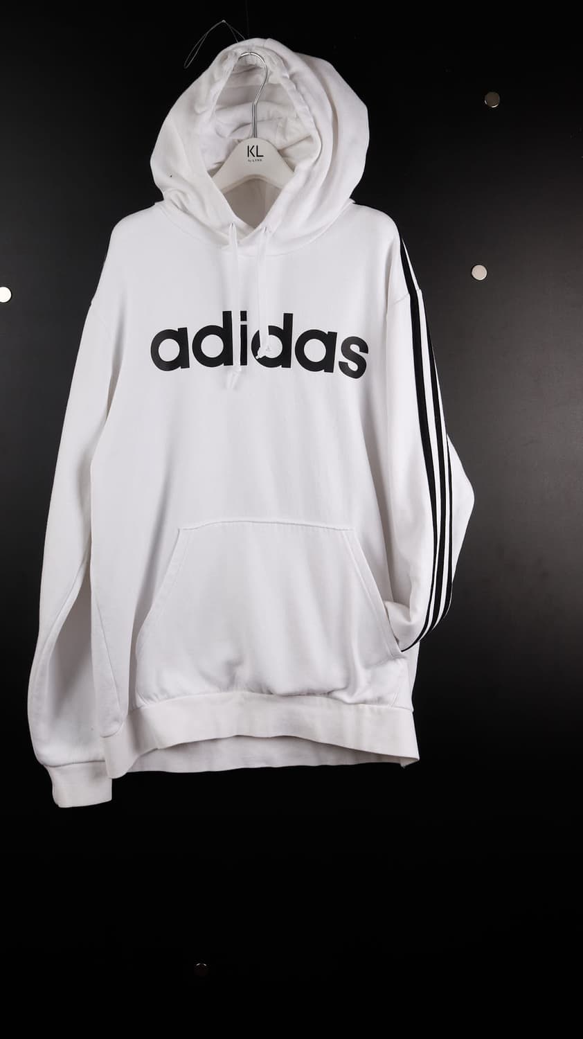아디다스 빅로고 화이트 후드티 상품이미지1