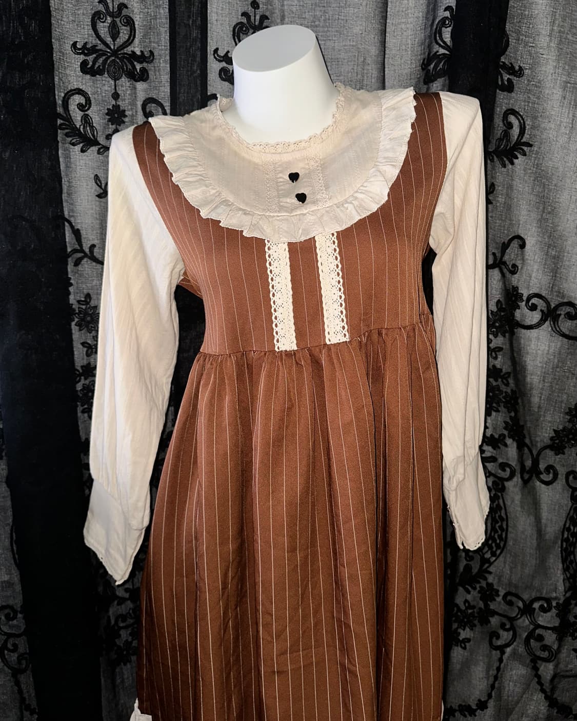 brown striped dress 상품이미지2