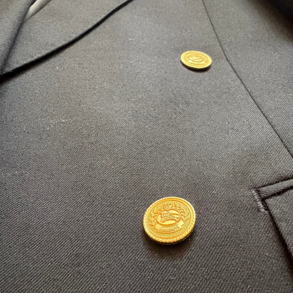 버버리 네이비 울 더블 자켓 상품이미지2