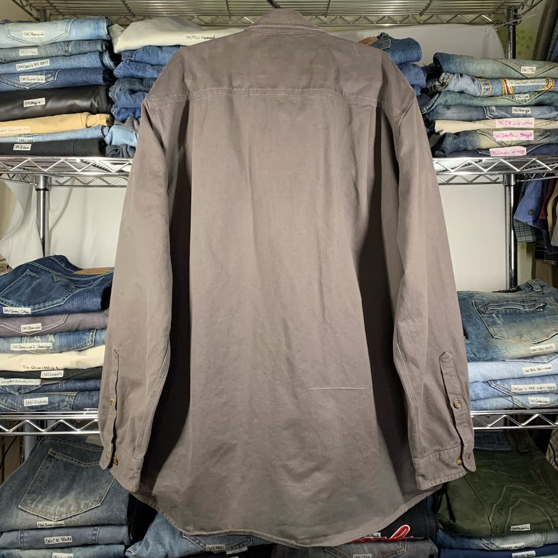 [L] 칼하트 오리지널핏 헤비코튼 워크셔츠 그레이 상품이미지3