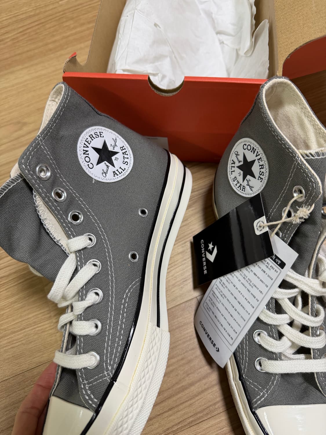 컨버스 척테일러 하이 GREY 250 (새상품) 상품이미지2