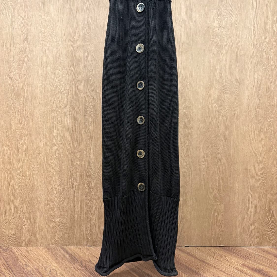 크리스찬 디올 슬리브리스 니트 롱 원피스 프론트 풀 버튼 디테일 브라운 상품이미지5