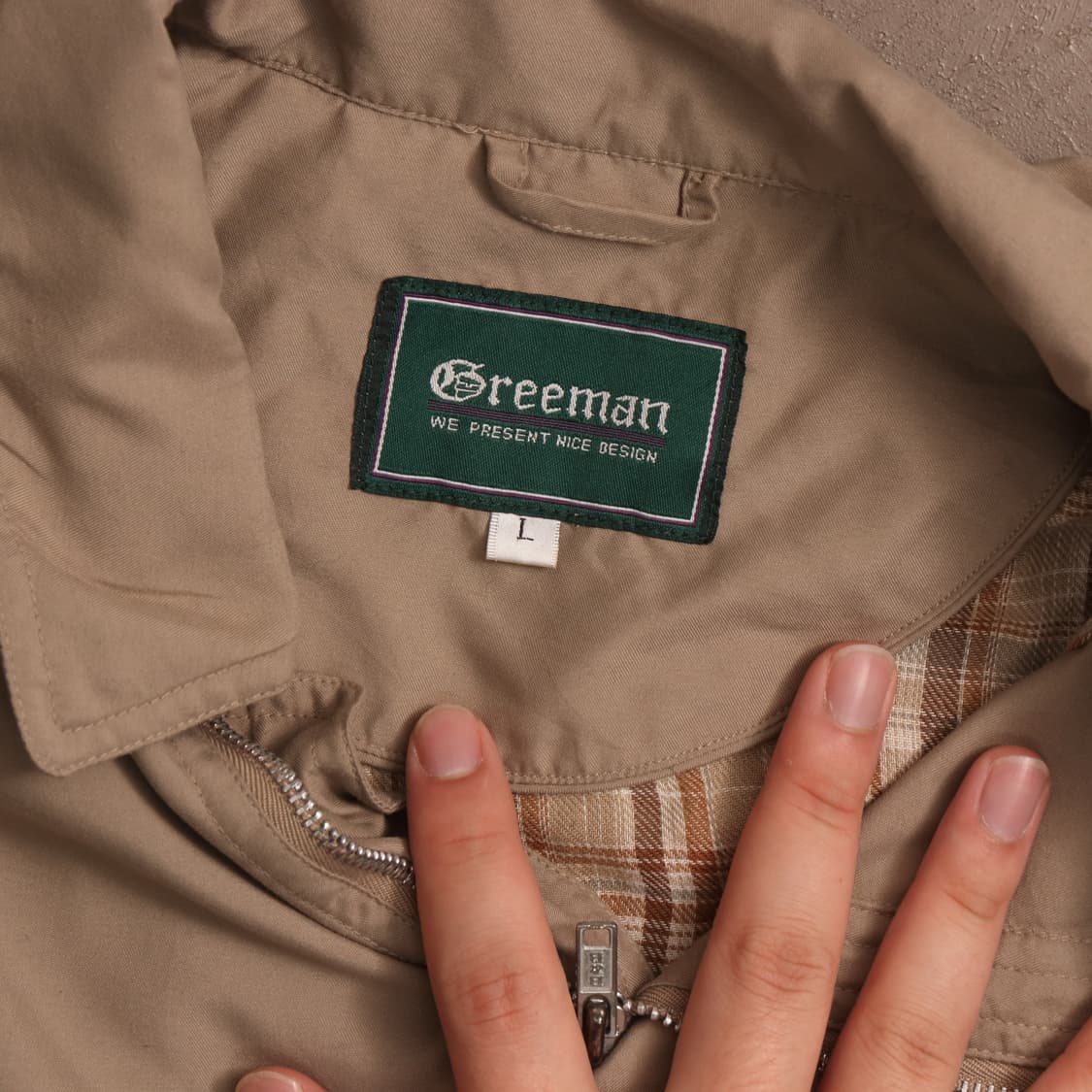 일본빈티지 나일론 블루종 봄버자켓 A1346 상품이미지3