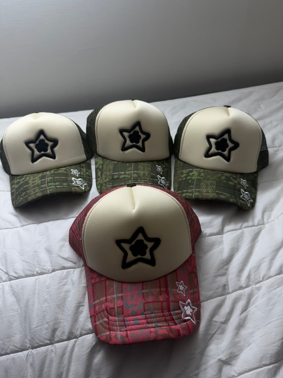 스타팀 레오파드 트러커캡 핑크, 그린 상품이미지1