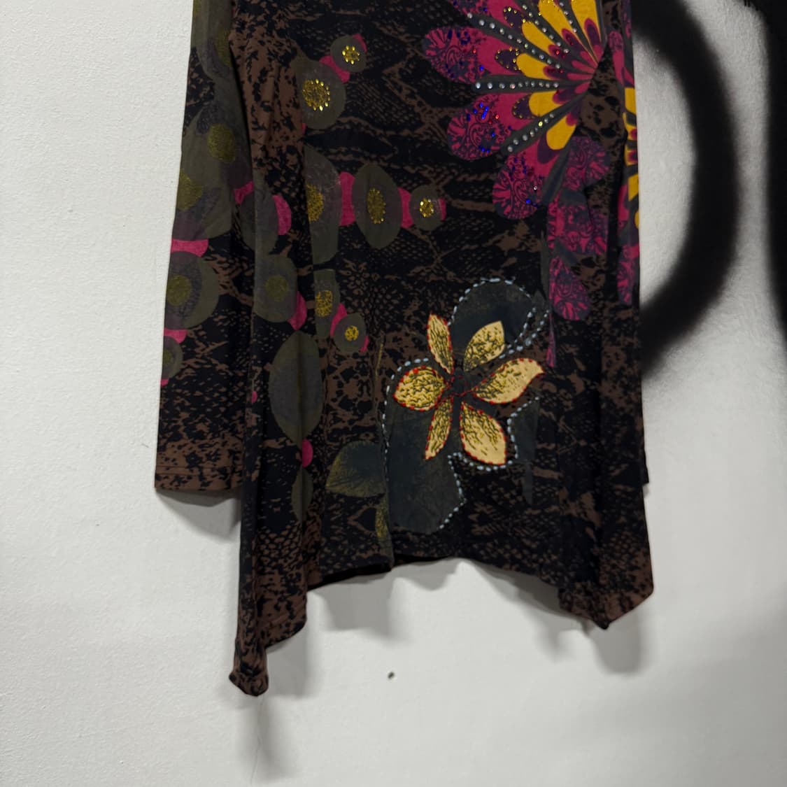 VTG 빈티지 오리엔탈 동양풍 패턴 언발 롱슬리브 상품이미지4