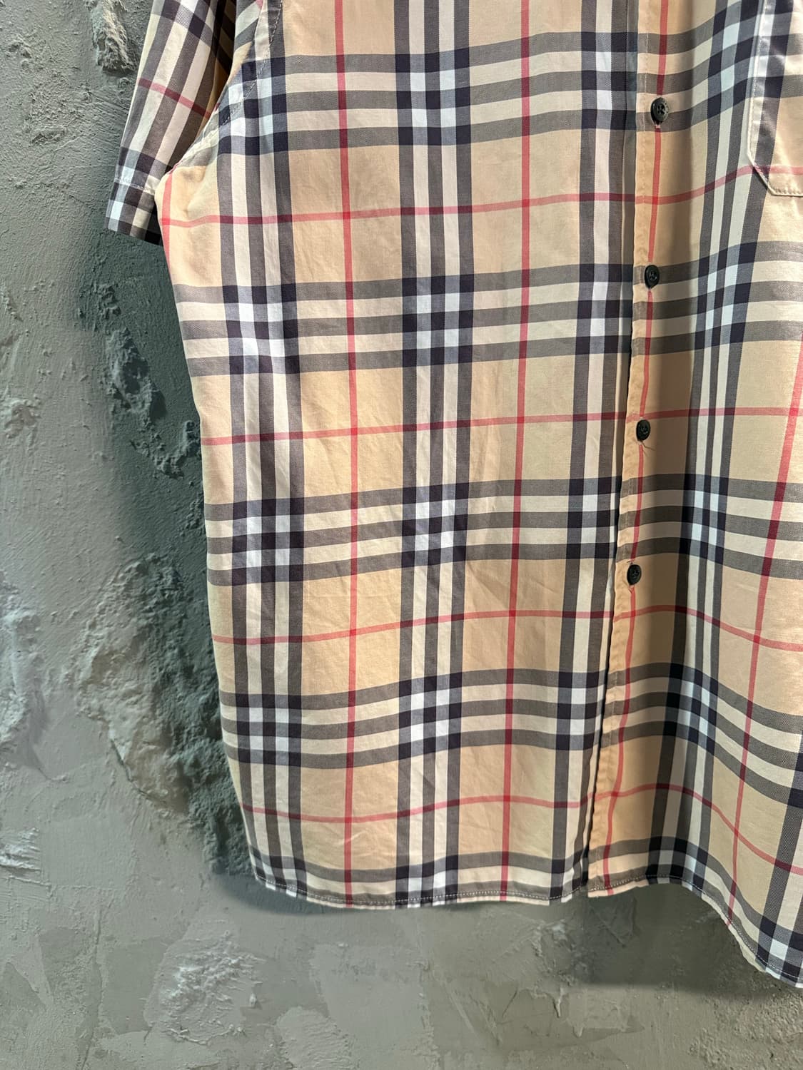 M 버버리 BURBERRY 런던 노바체크 반팔 셔츠 베이지 상품이미지2