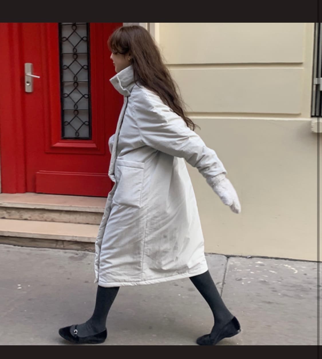 디어레스트 메이비 베이비 그레이 포그 롱패딩 새제품(현재 품절상품) 상품이미지1