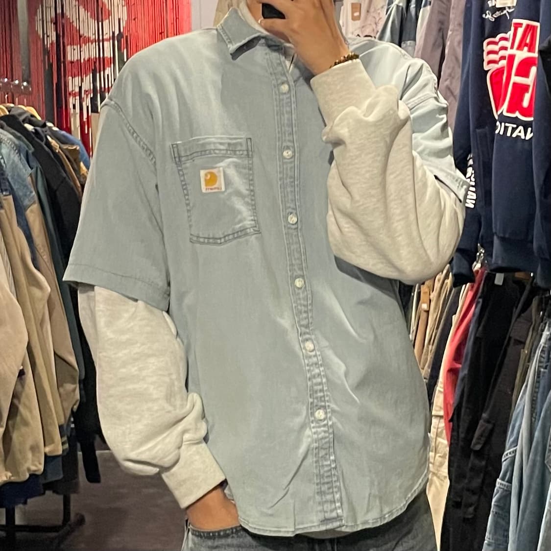[IM] carhartt 칼하트 연데님 반팔셔츠 상품이미지4