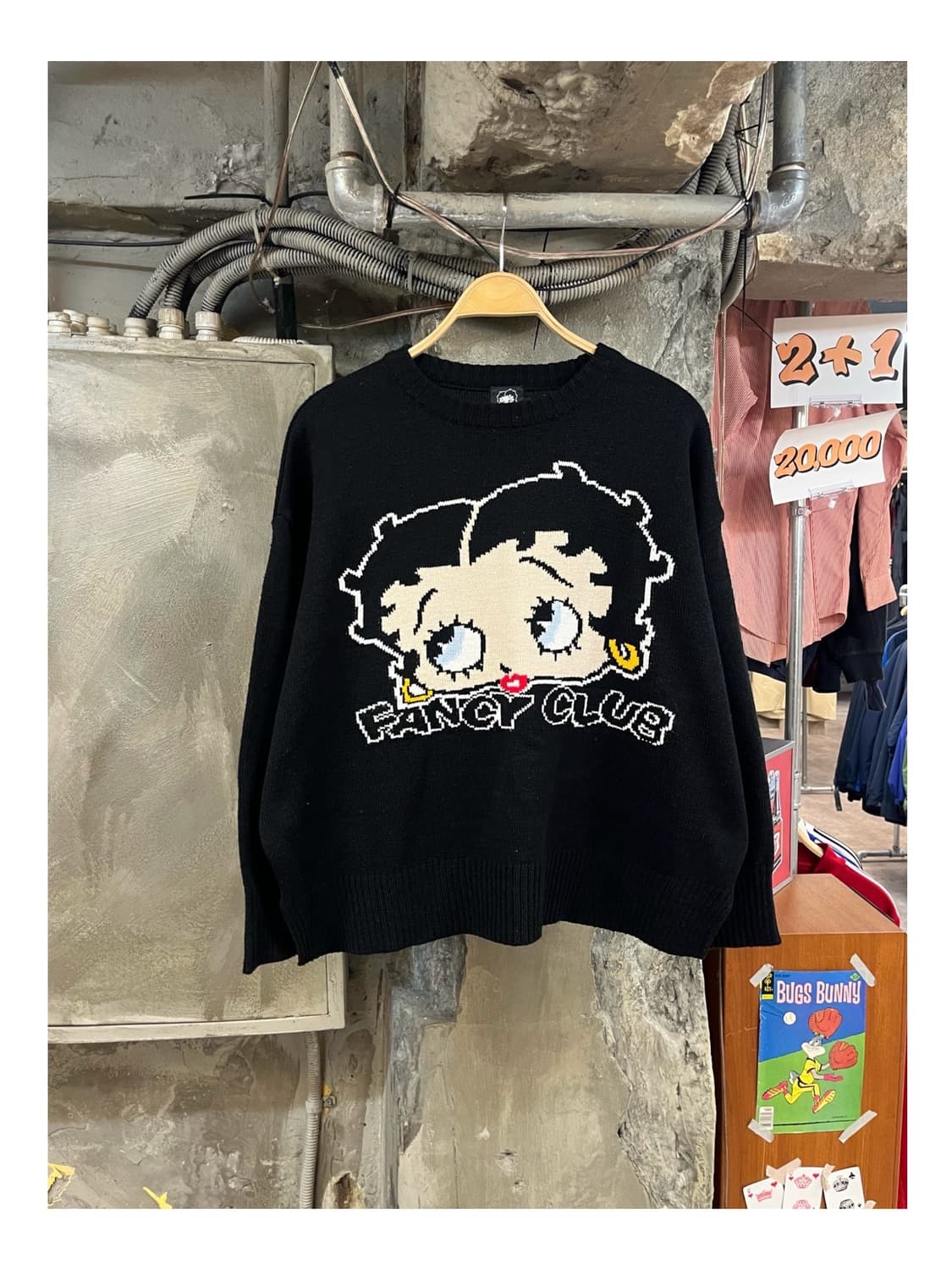 네스티 팬시 클럽 베티붑 니트 블랙 S #csz3261 상품이미지1