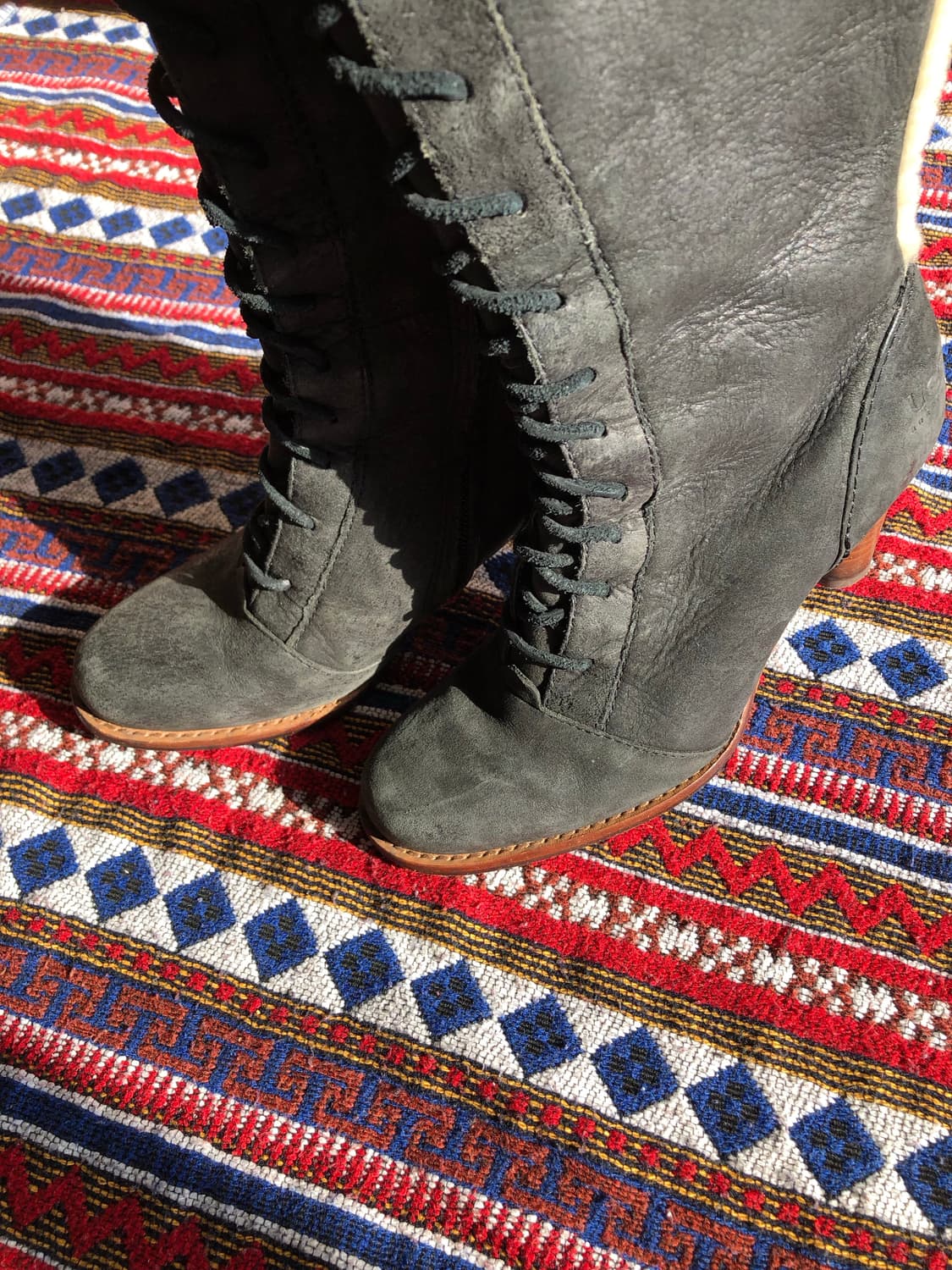 어그 블랙 레이스업 롱 부츠 230 상품이미지4