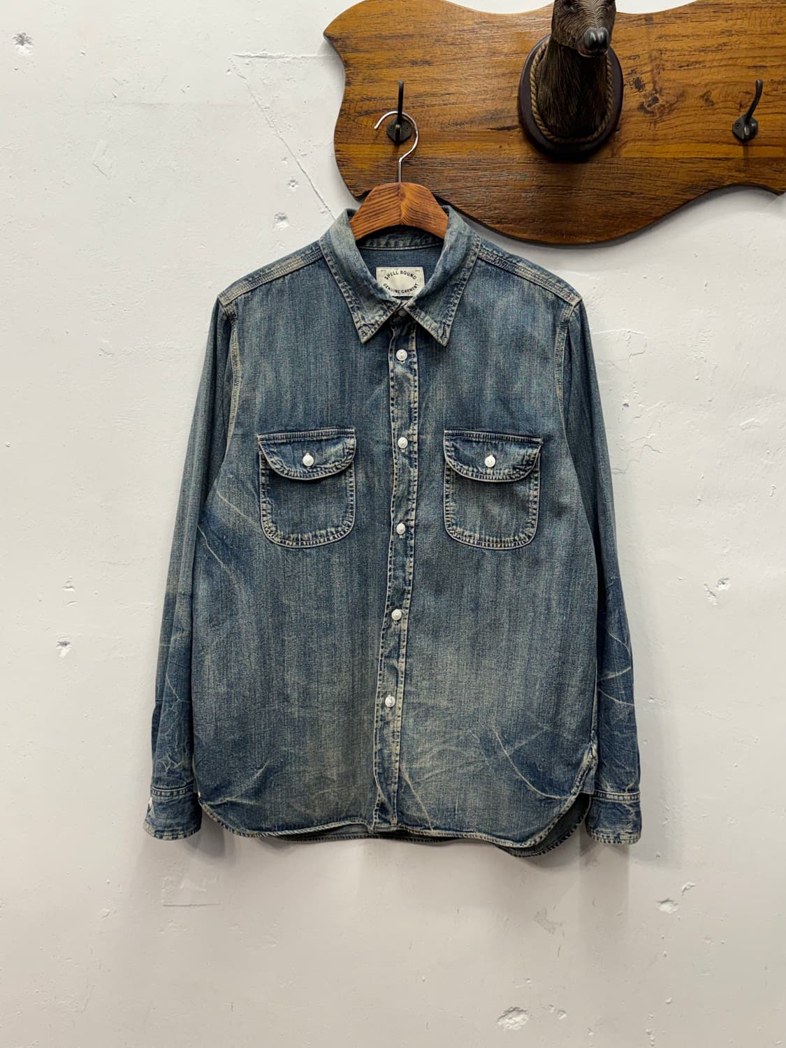 Japan SPELL BOUND Denim Work Shirt 상품이미지1