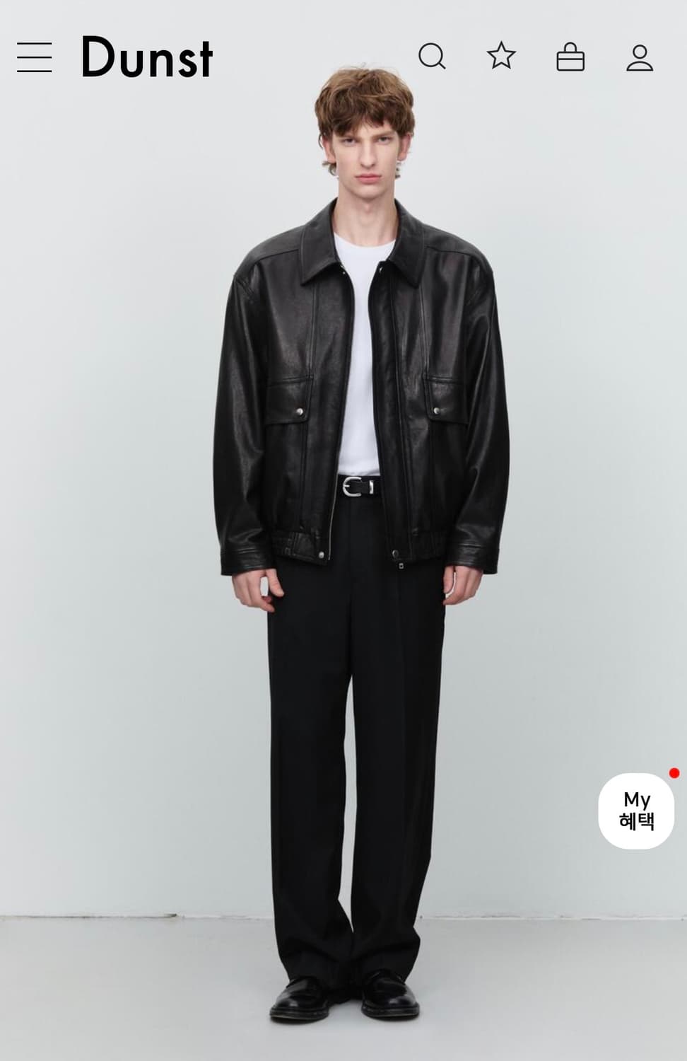 던스트 유니섹스 램스킨 블루종 M사이즈 상품이미지3