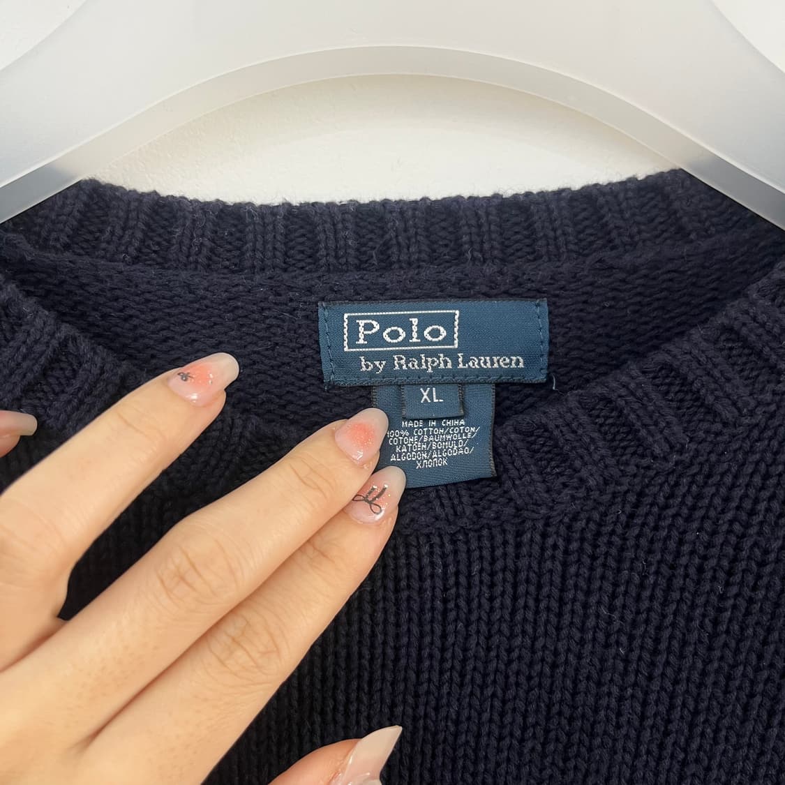 폴로 랄프로렌 멀티포니 네이비 코튼 니트 상품이미지5