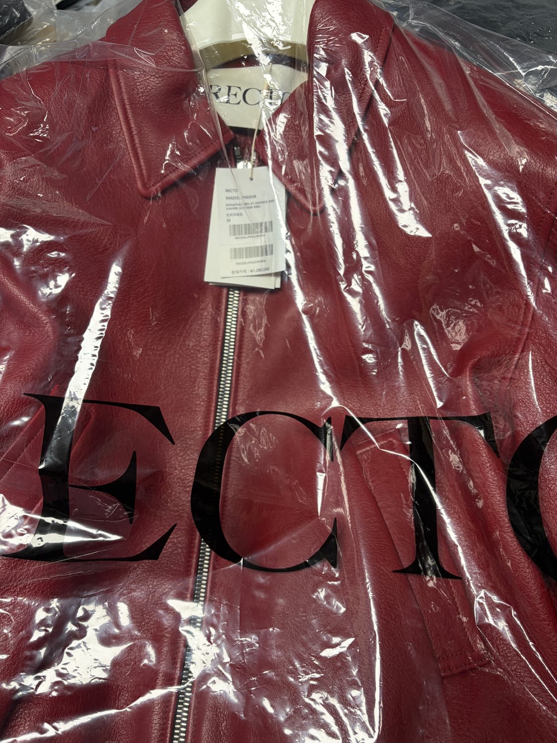 M 렉토 recto 벤21 빈티지 레드 레더 자켓 초판 미개봉 새제품 판 상품이미지1