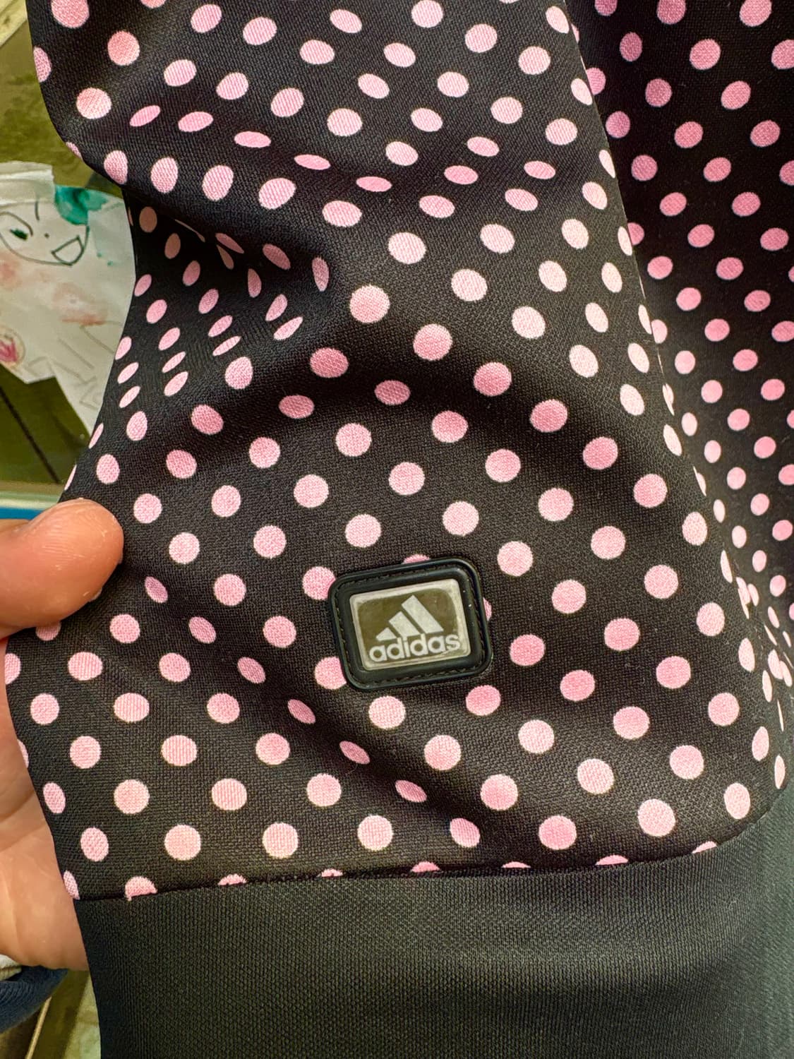 아디다스 블랙핑크 도트 집업 져지 상품이미지4