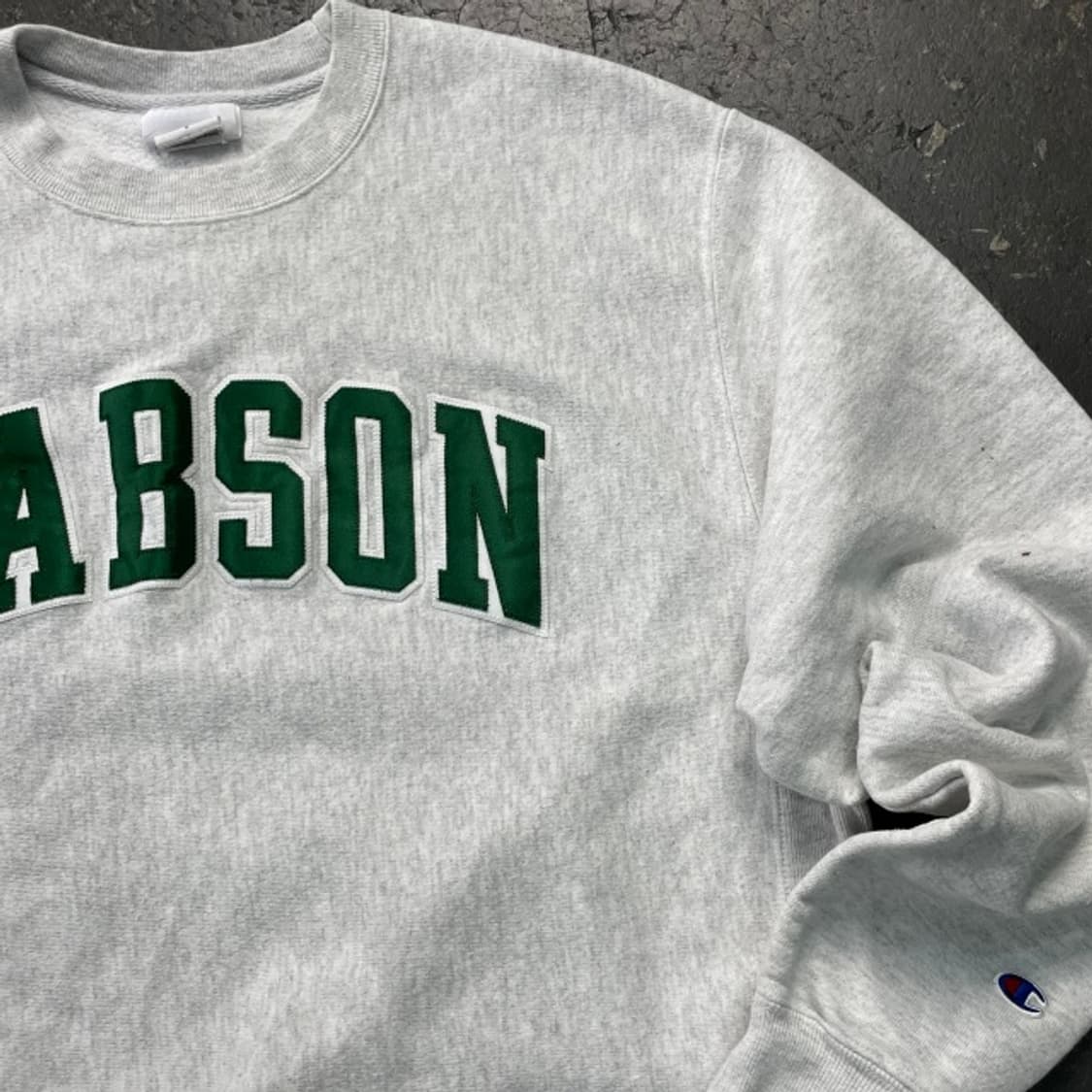 100 챔피언 90s 리버스위브 BABSON 컬리지 맨투맨  상품이미지2