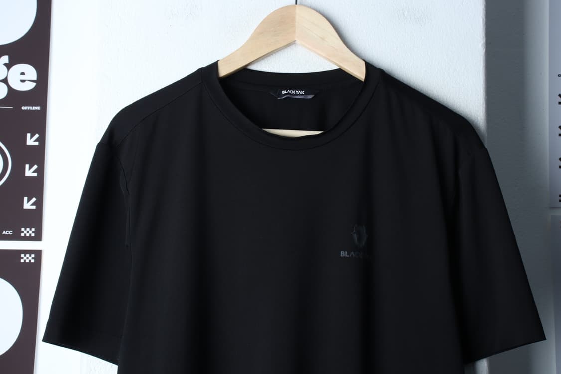 (L-XL) 블랙야크 반팔 티셔츠 기능성 스몰로고 블랙-H32961 상품이미지3
