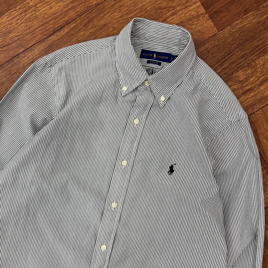 M(100) 폴로 랄프로렌 클래식핏 스트라이프 남방 셔츠  상품이미지2