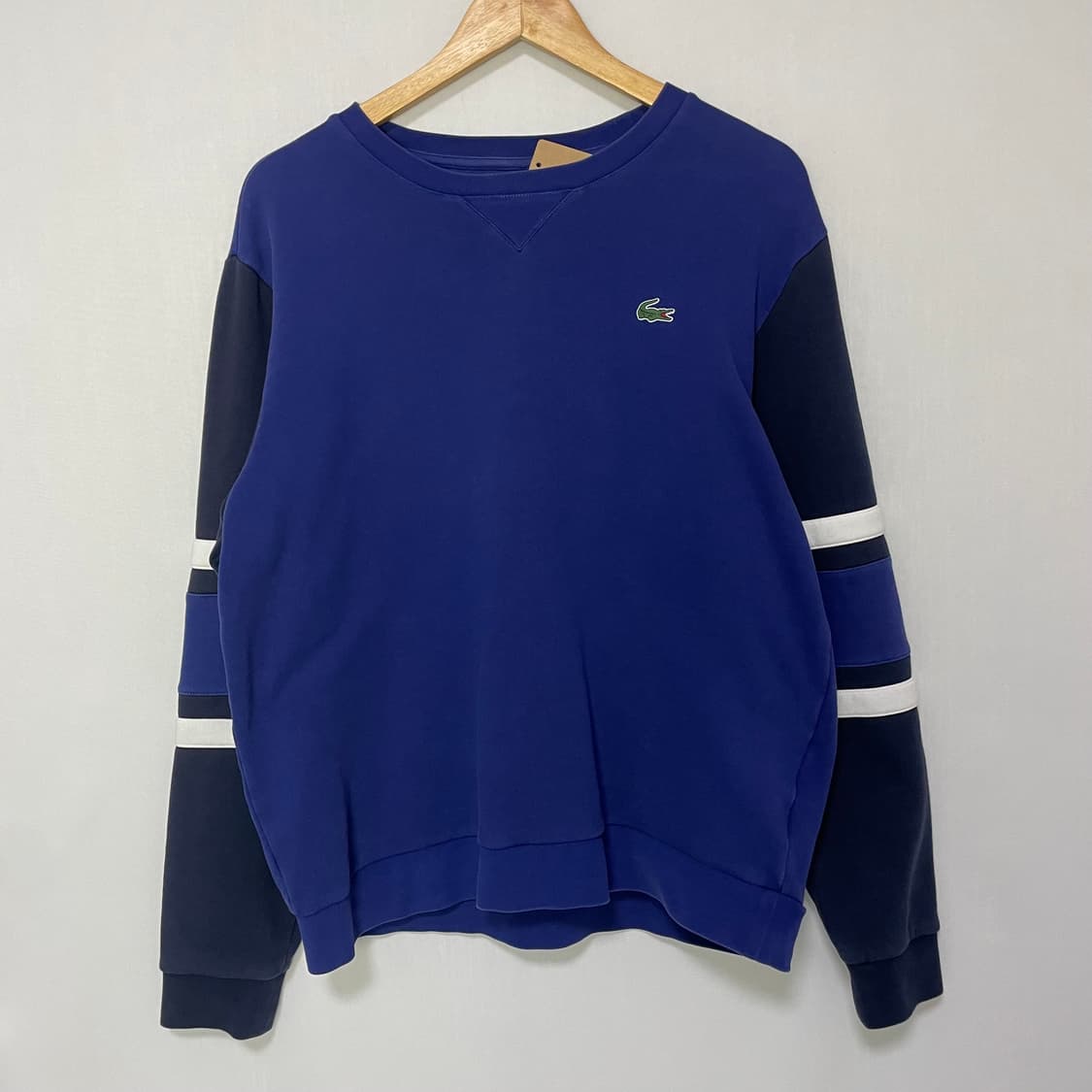 라코스테 맨투맨 L 빈티지 블루 남녀공용 상품이미지2