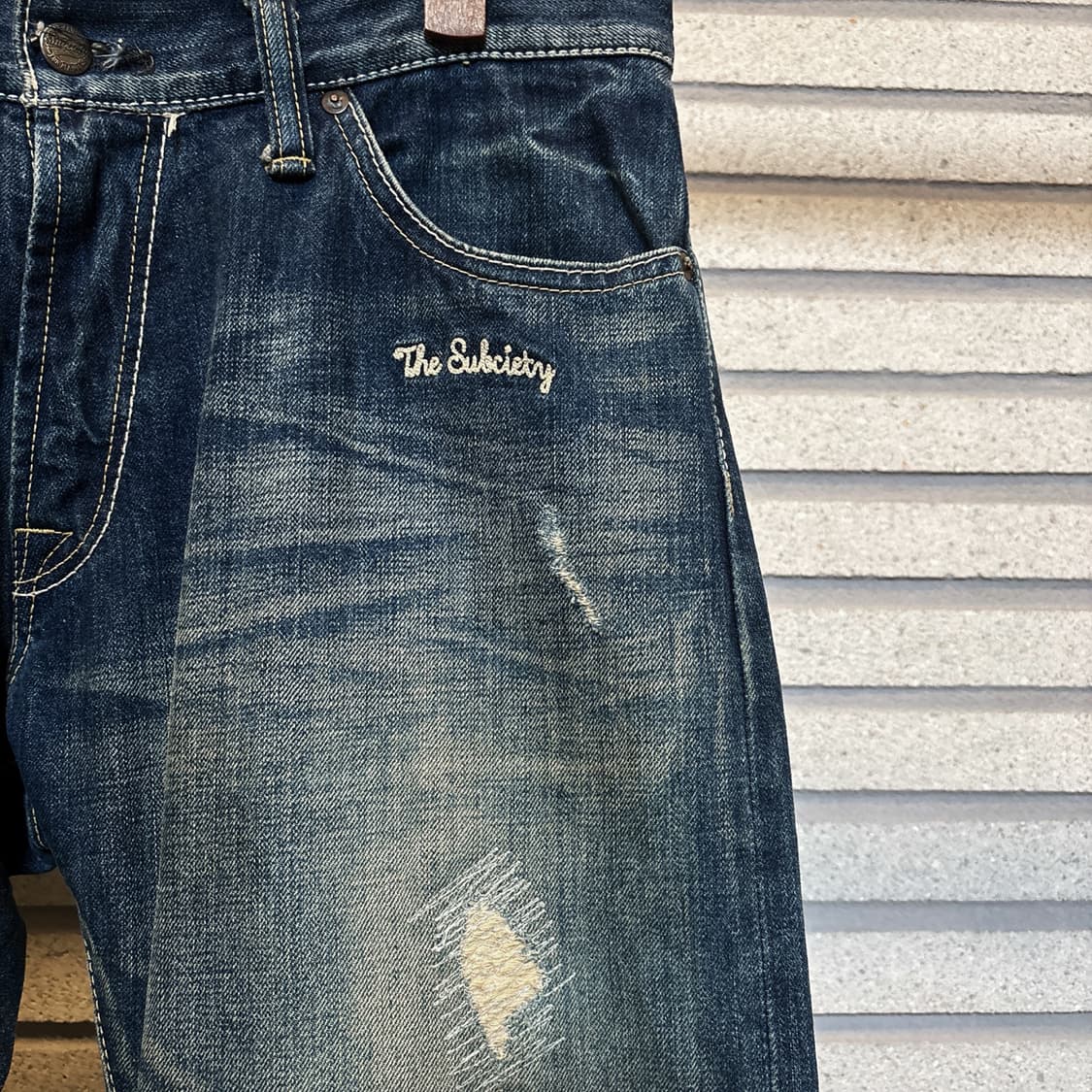 서브사이어티 재패니즈 셀비지 데님팬츠 빈티지 워싱 디테일 상품이미지6