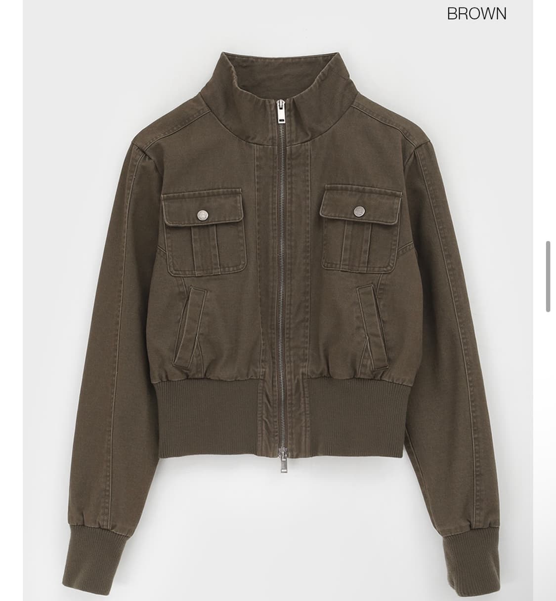 블랙업 [MADE] 톰푸 워싱 하이넥 점퍼 브라운 상품이미지1