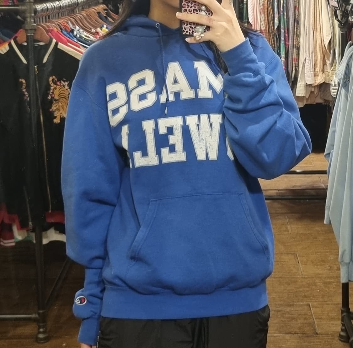 [Hi]  champion 챔피온 후드티 블루 상품이미지2