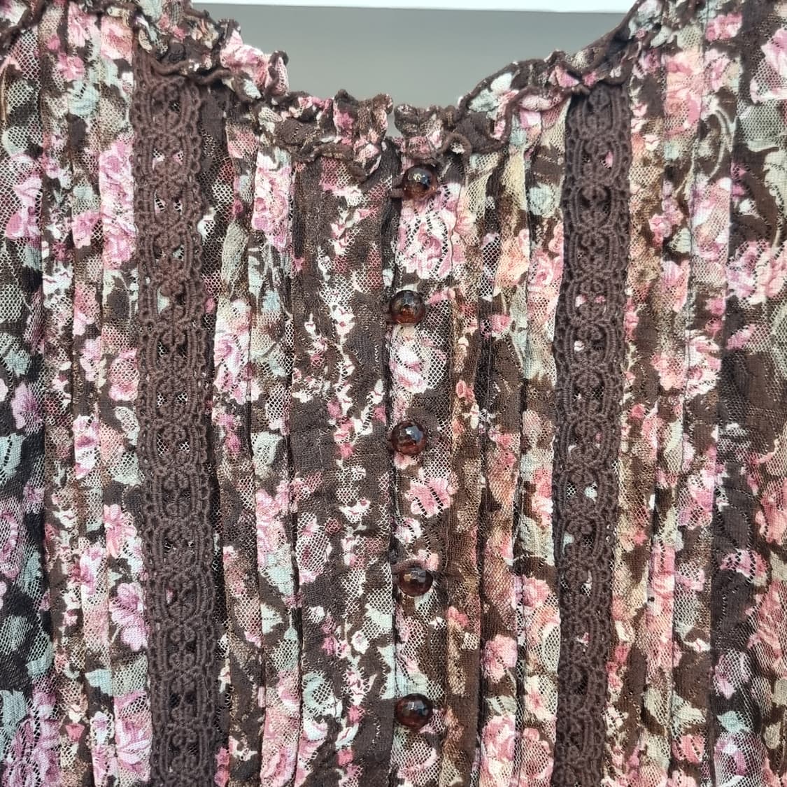 리즈리사 로즈레이스 초코플라워 캐미솔 원피스 상품이미지4