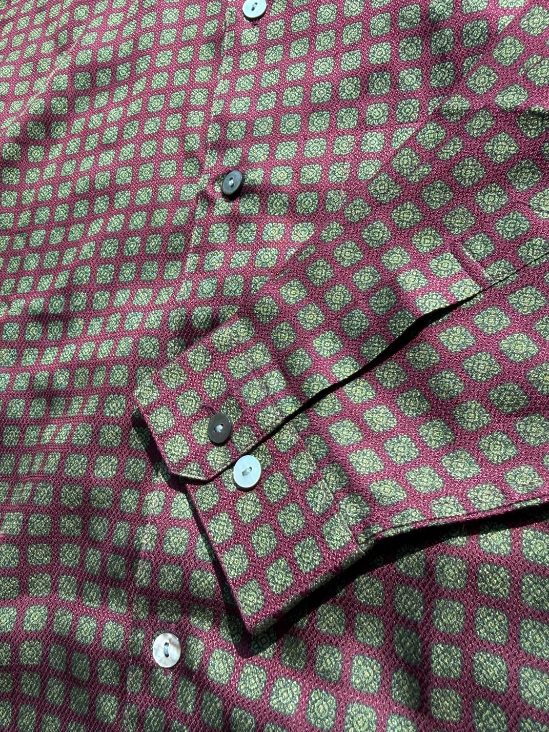 버건디 패턴 셔츠 상품이미지3