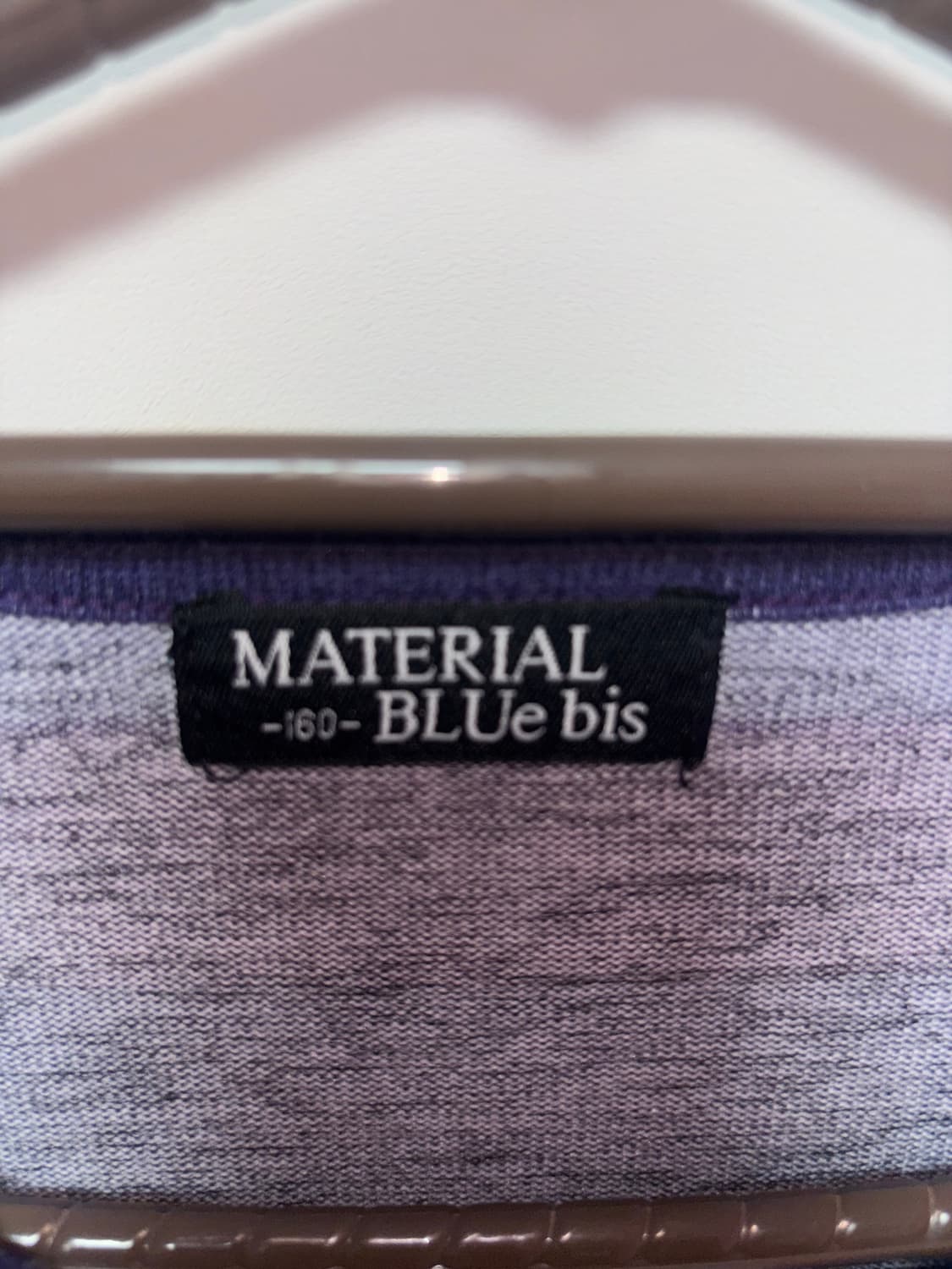 [MATERIAL BLUe bis] 헤이세이 스트라이프 리본 긴팔 티셔츠 상품이미지3