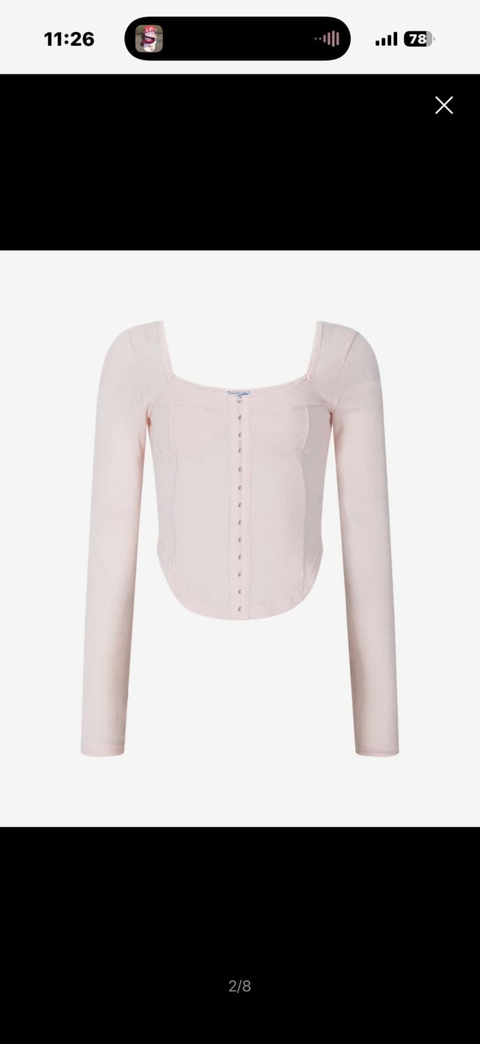 플리즈노팔로우 조안 코르셋 롱슬리브 핑크 플노팔 상품이미지1