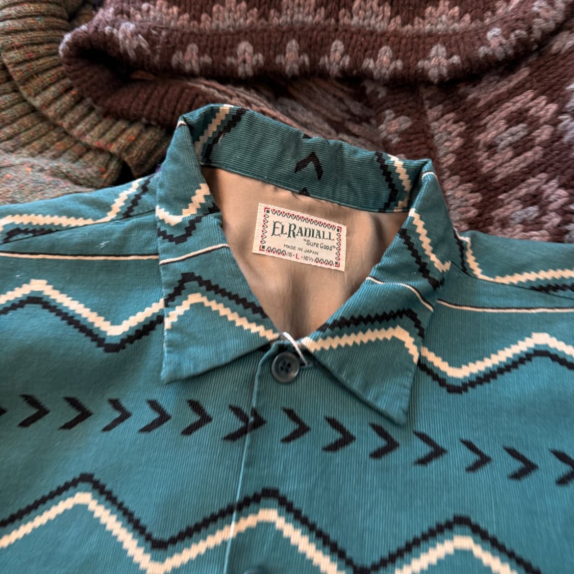 라디올 made in japan 코듀로이 에스닉 셔츠 상품이미지4