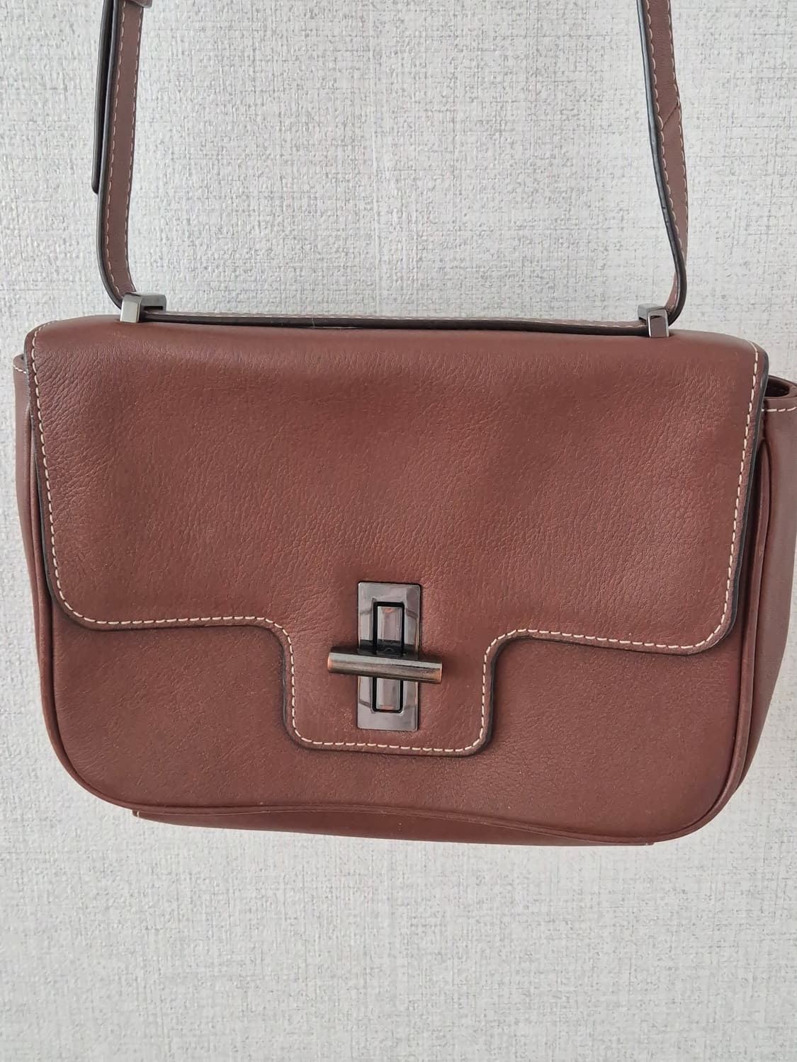 마시모두띠 브라운 가죽 크로스백 상품이미지1