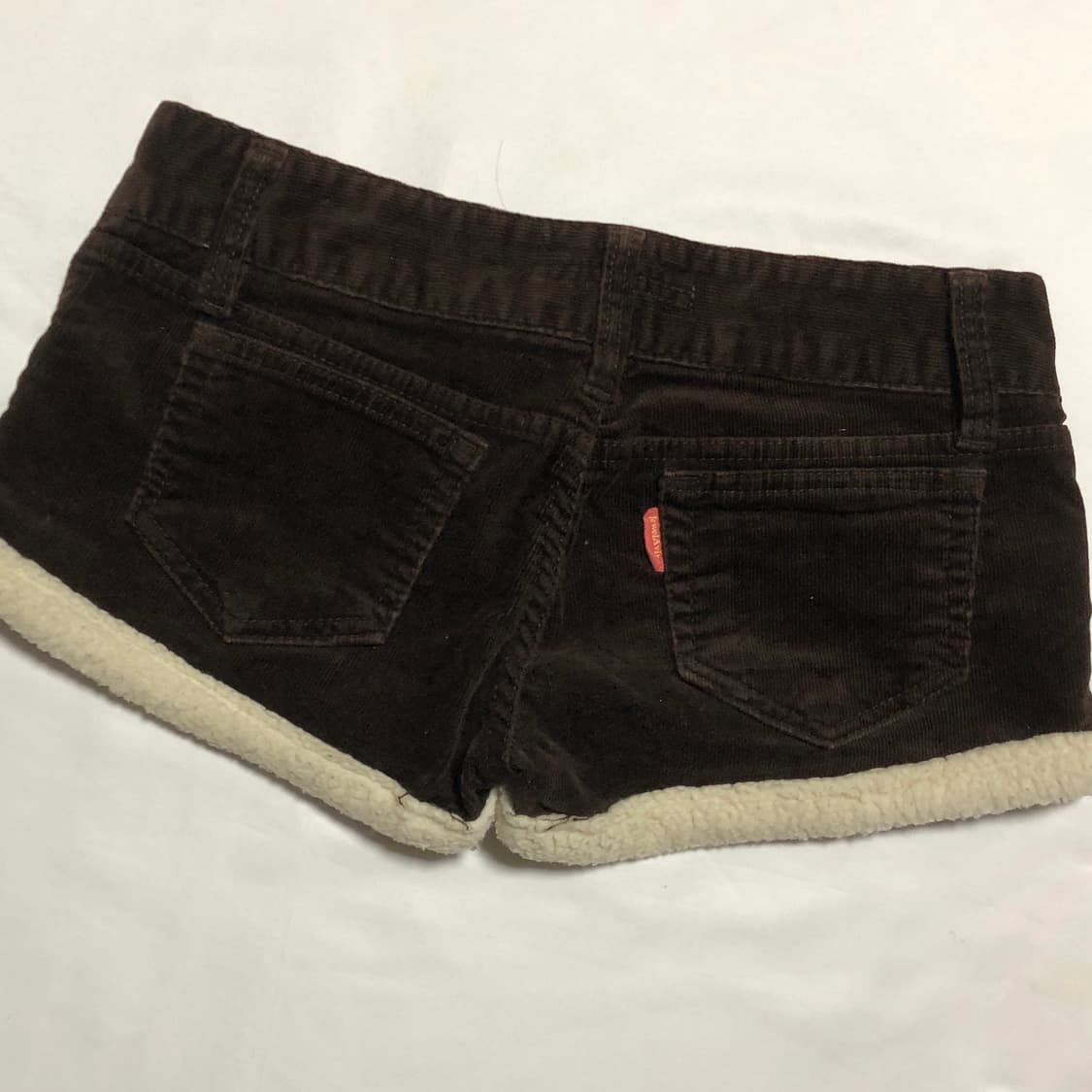 코듀로이 퍼 반바지 브라운 상품이미지4