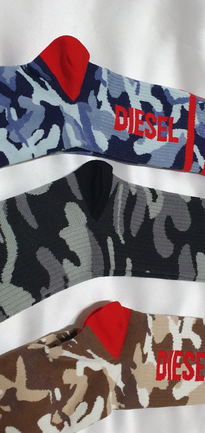 블루 그레이 브라운 레드 카모 디젤 양말 상품이미지7