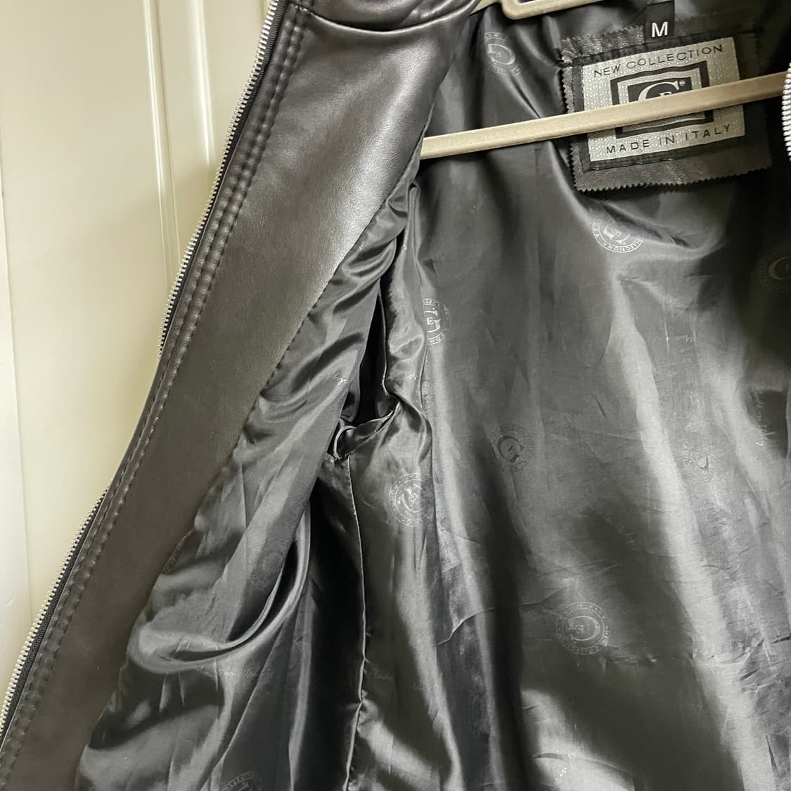 G New Collection 이탈리아 블랙 레더 자켓 상품이미지5