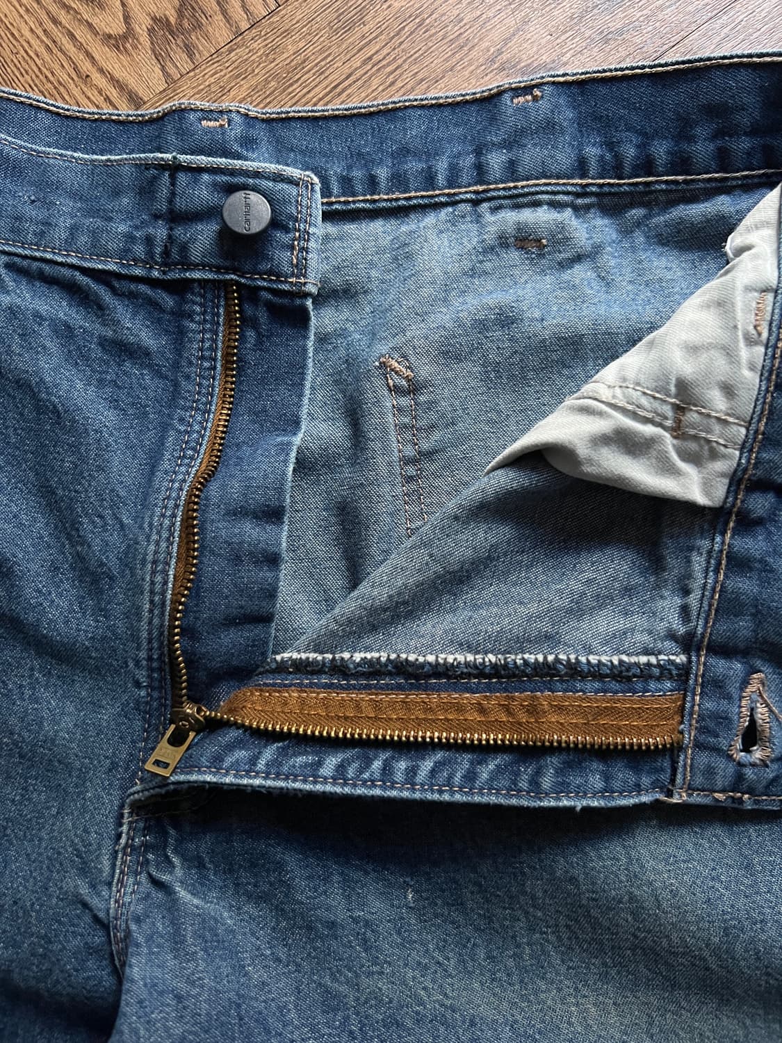 [36]칼하트FR USA 빈티지 워싱 싱글니 카펜터 워크 데님 팬츠 상품이미지3