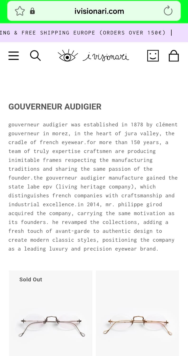 프랑스 GOUVERNEUR AUDIGIER 안경 상품이미지9
