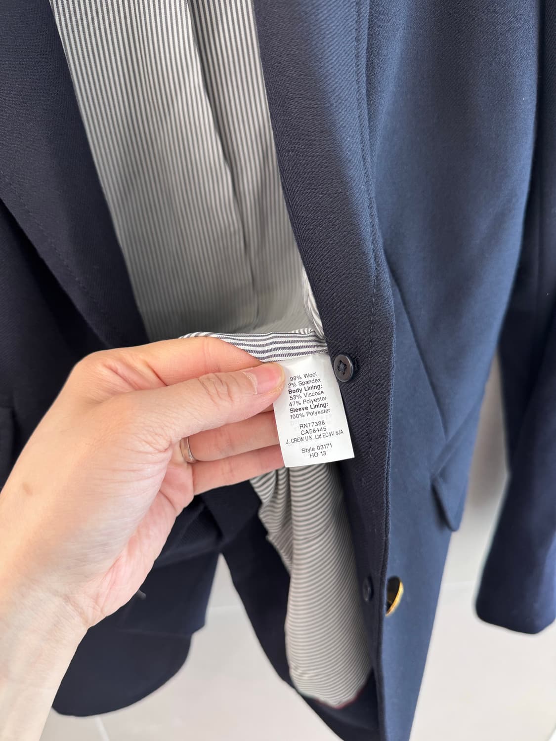 제이크루 여성 네이비 울자켓 상품이미지5