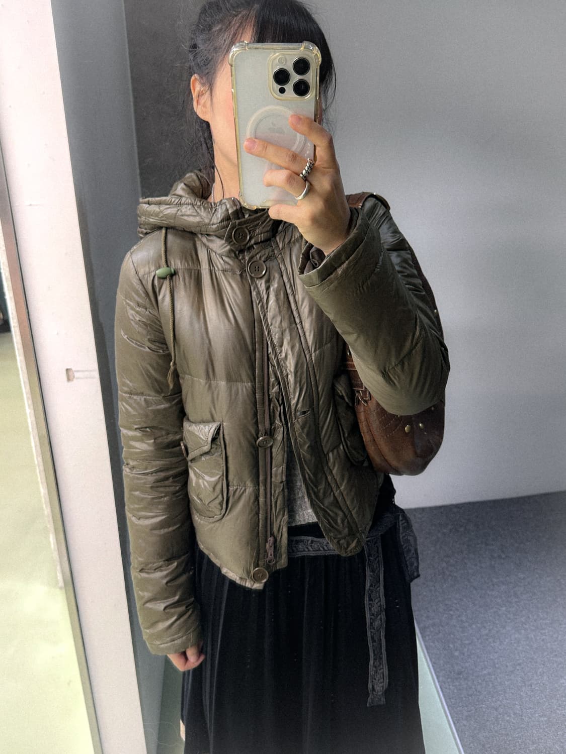 moussy khaki hd down jumper 상품이미지3