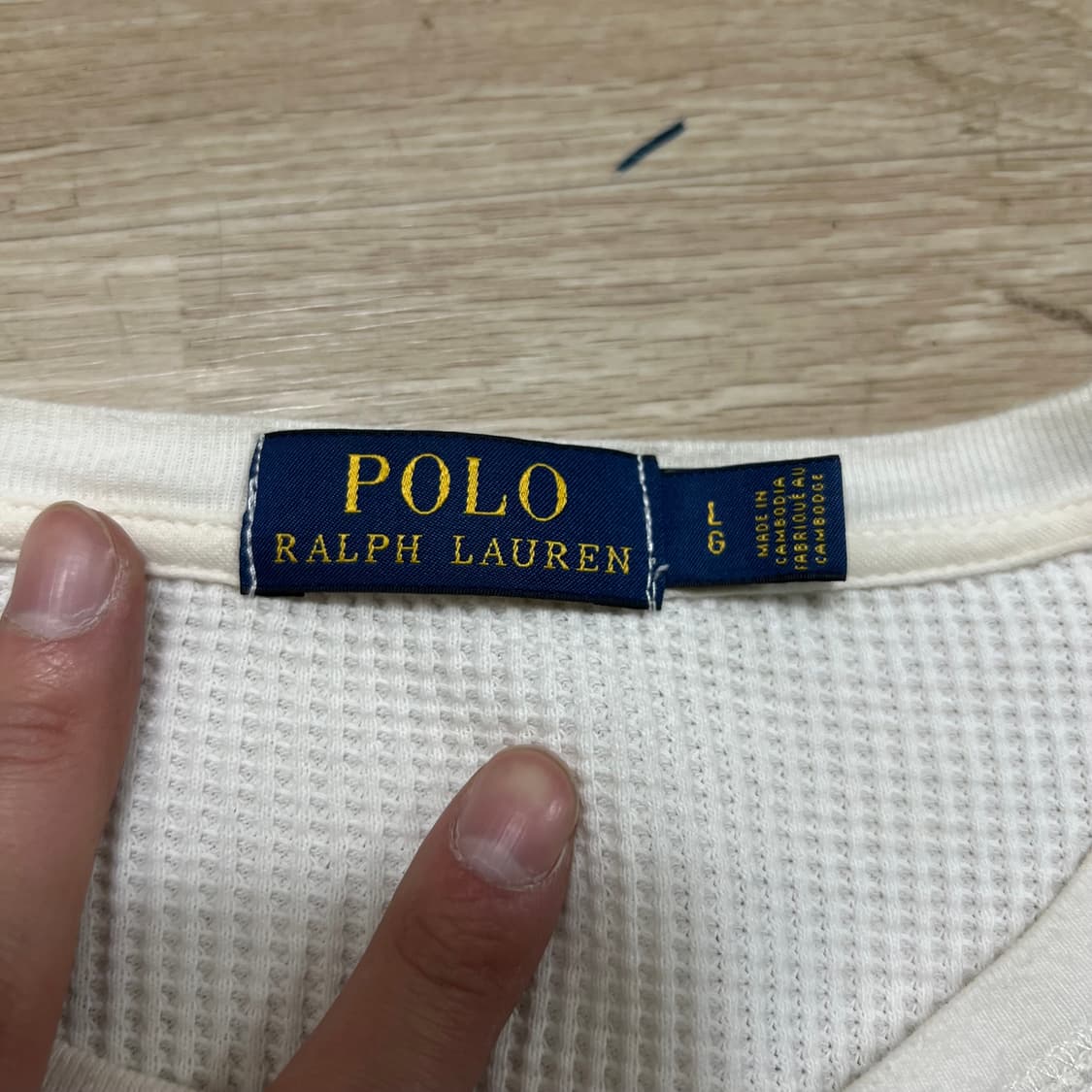 폴로 랄프로렌 스몰포니 와플 롱슬리브 [화이트] L/100 상품이미지5