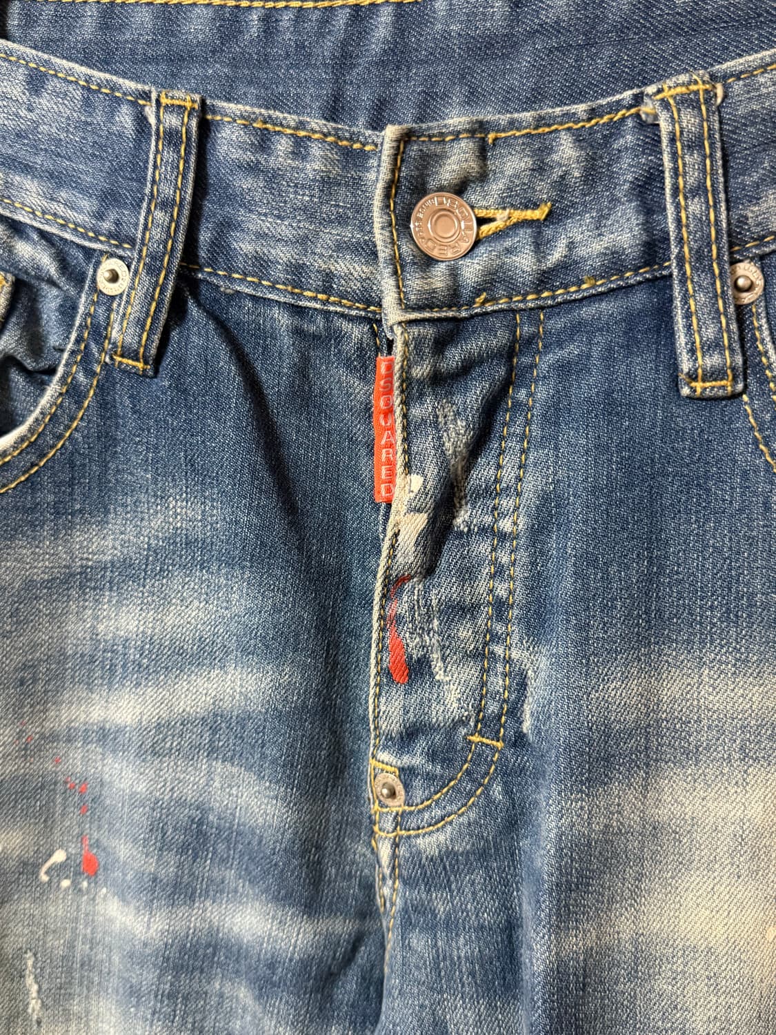 디스퀘어드2 페인트 워싱 데님 팬츠 빈티지 Y2K 아카이브 상품이미지3