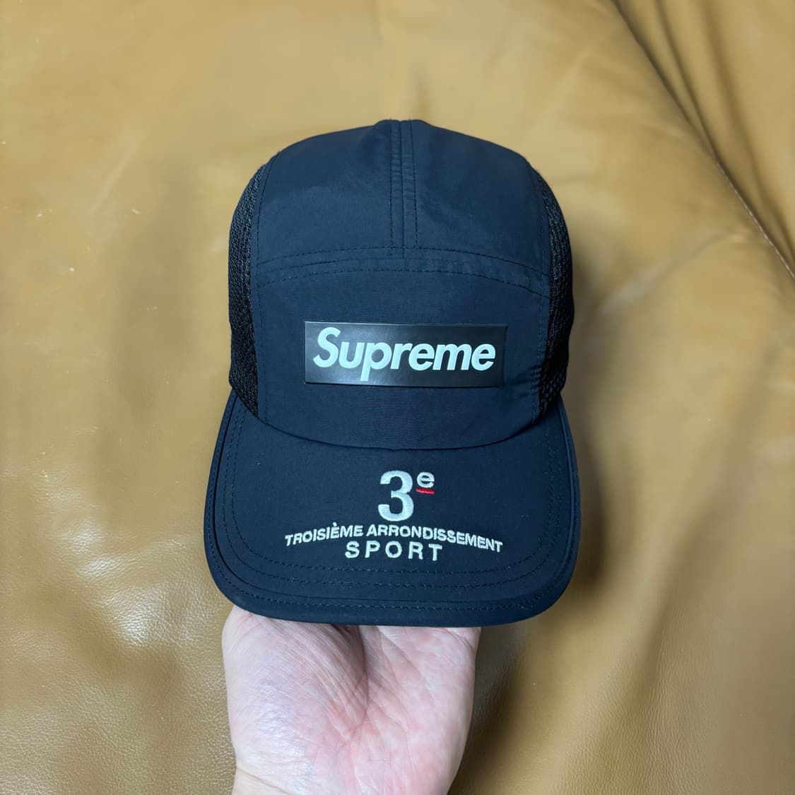 슈프림 캠프캡 모자 박스로고 24ss 메쉬 사이드 패널 블랙 상품이미지2