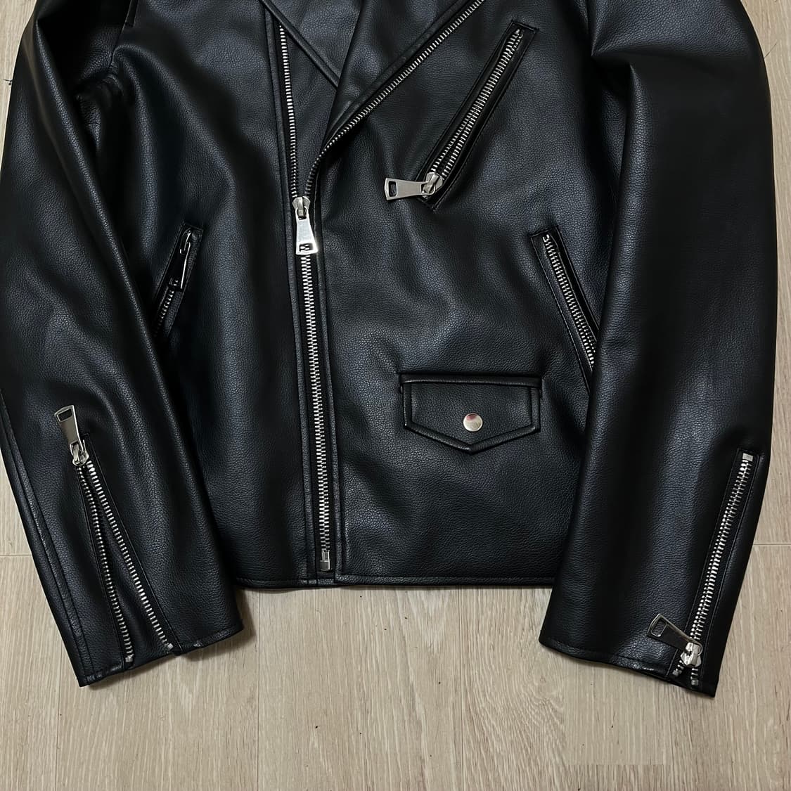 와이브랜드 더블 레더 가죽 자켓 L/100 상품이미지3