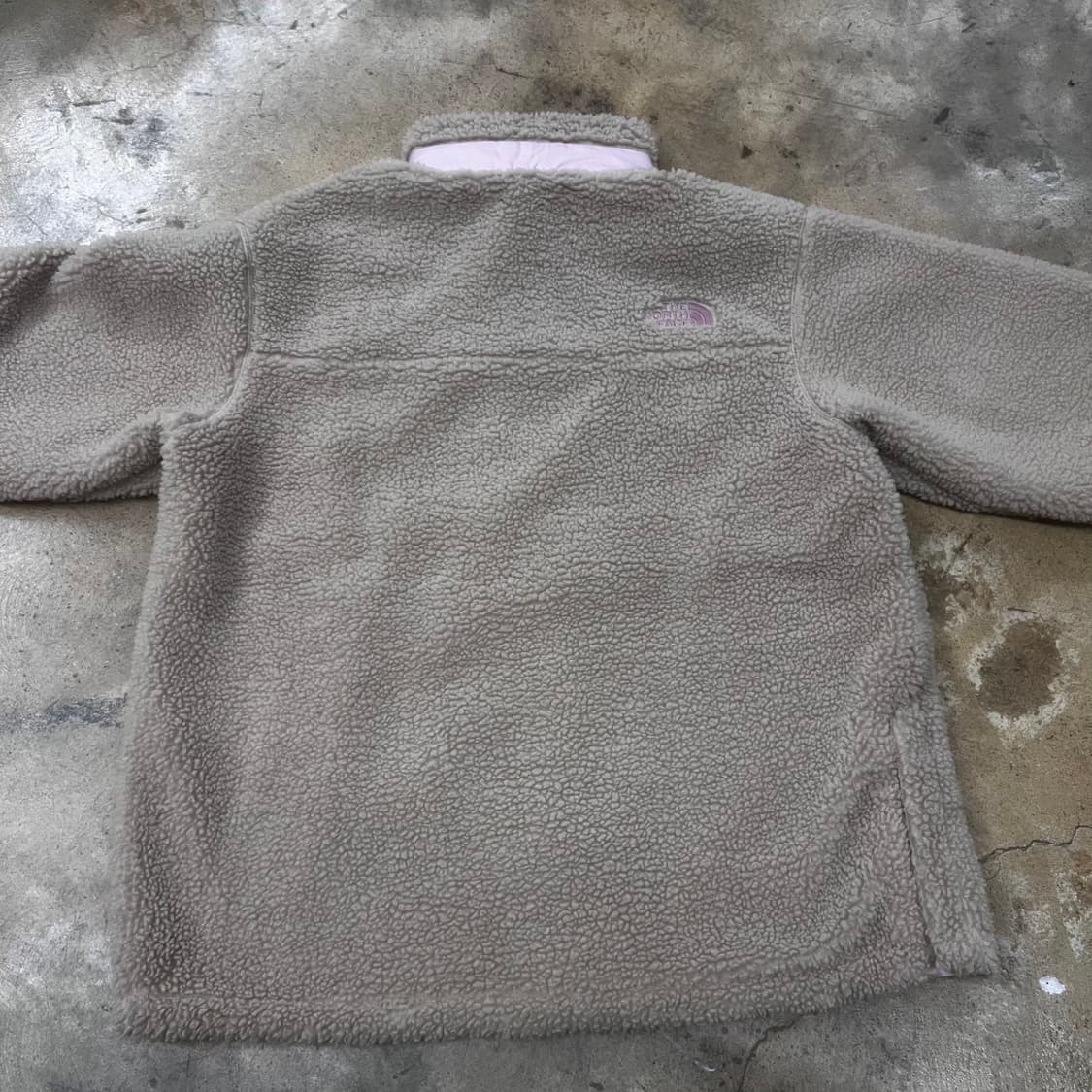 노스페이스 양면 리버시블 딸기우유 핑크 후리스 반집업  상품이미지6